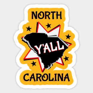 North Carolina State Pride Y'all Sticker